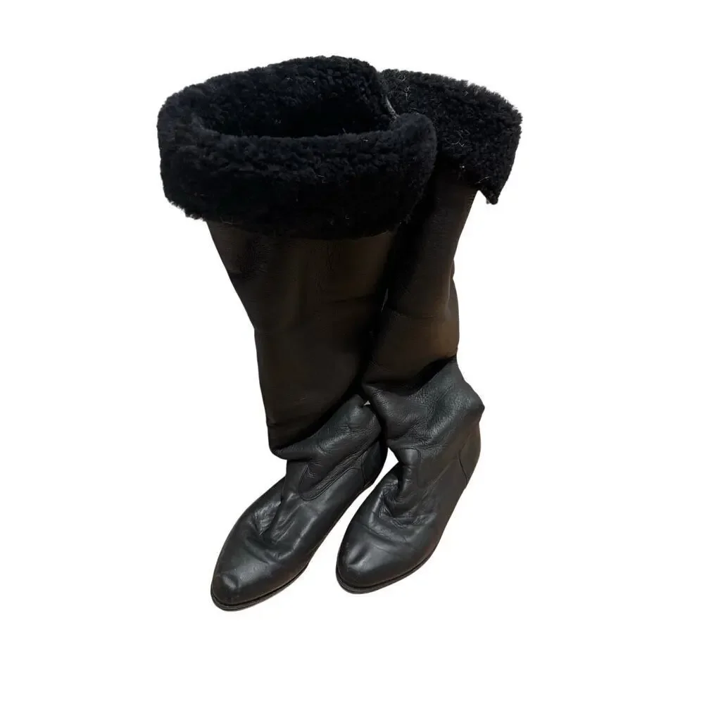 Terra Australia Shearling black boots 7.5